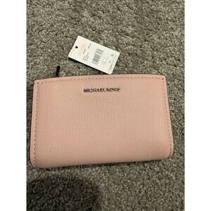 NWT Michael Kors Jet Set Travel Large Flat Multifunction Phone Wallet Pink $178